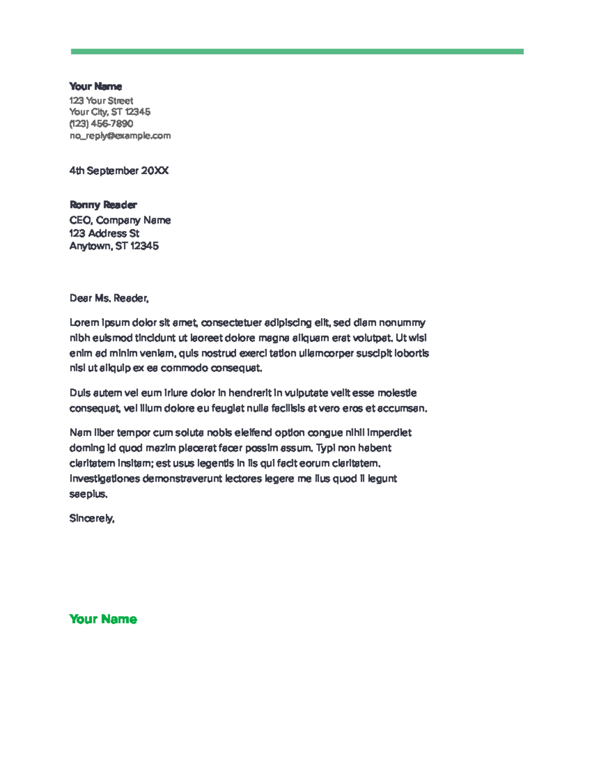 Professional Letter Template for Business Communication - Studocu
