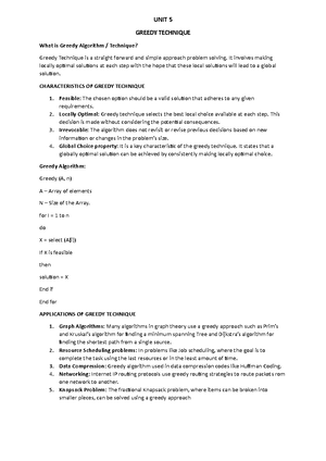 UNIT 4: Decrease and Divide & Conquer Techniques Explained - Studocu