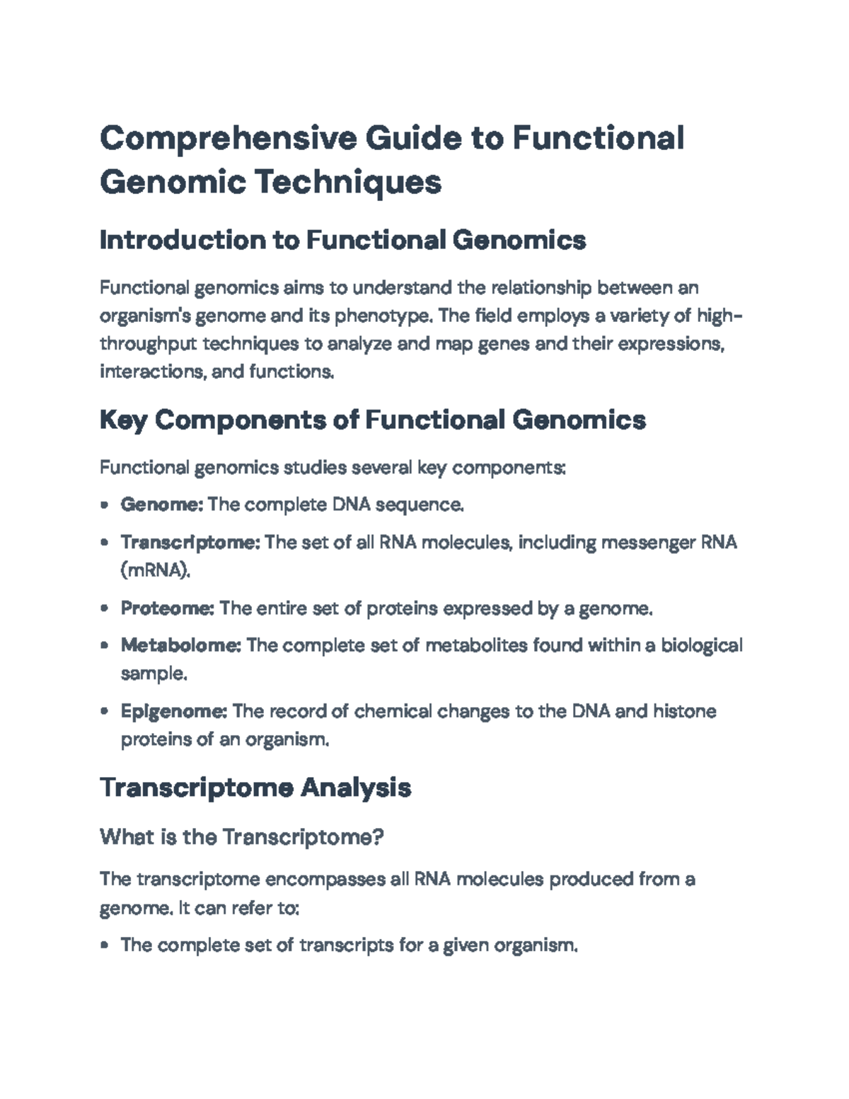 Comprehensive Guide to Functional Genomic Techniques and Analysis ...