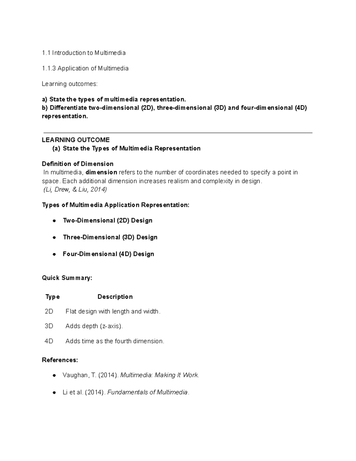 1.1.3 Application of Multimedia: Types & Dimensions Explained - Studocu