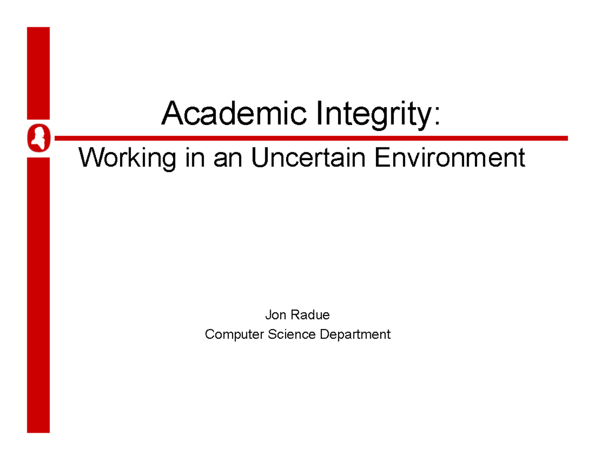 Understanding Academic Integrity: Key Insights for 1P50 - Studocu
