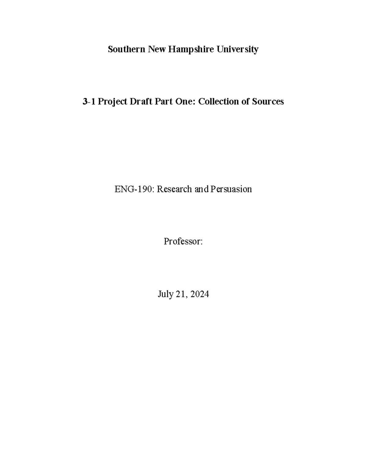 ENG-190: 3-1 Project Draft Part One - Sources on Four-Day Workweek ...