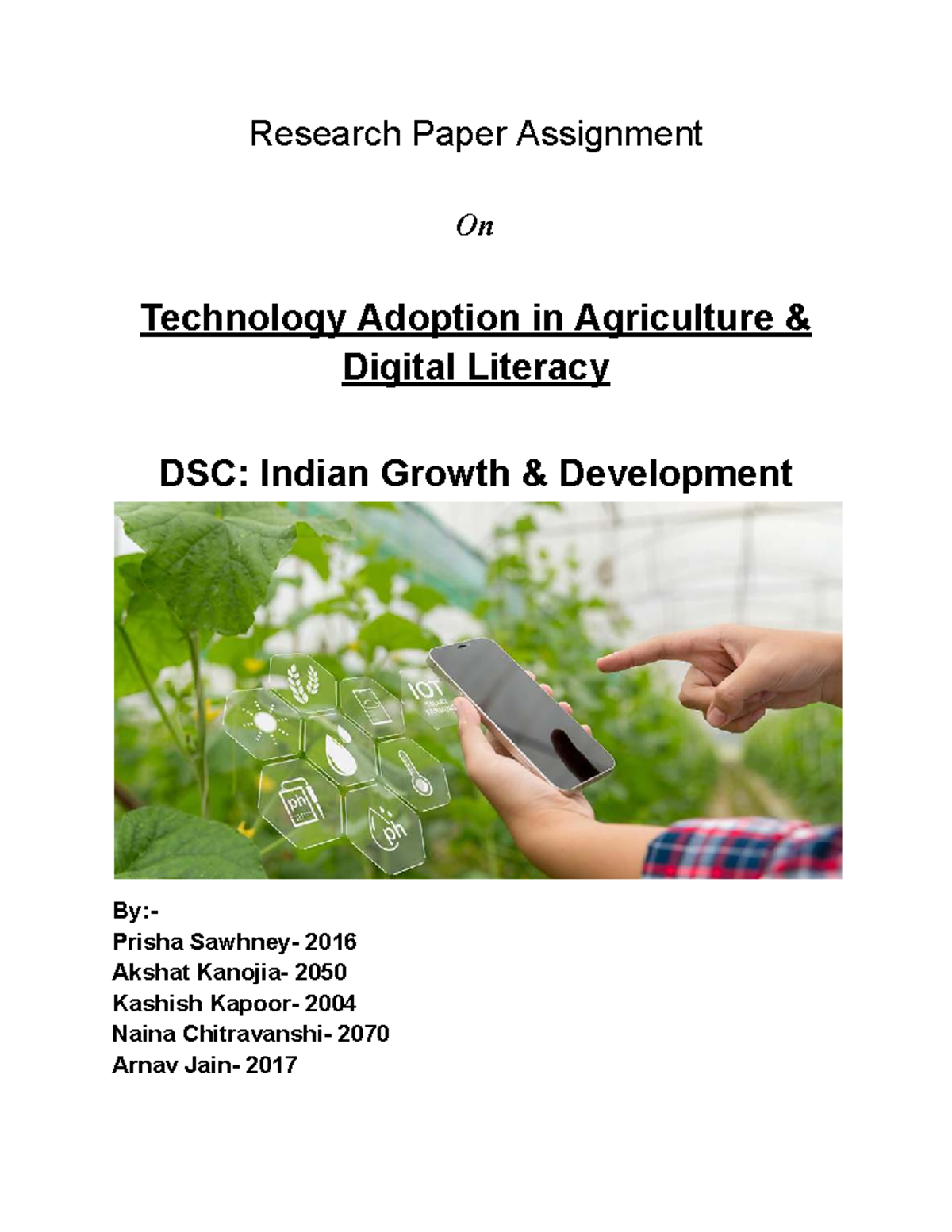 Technology Adoption in Agriculture: Digital Literacy Insights for DSC ...