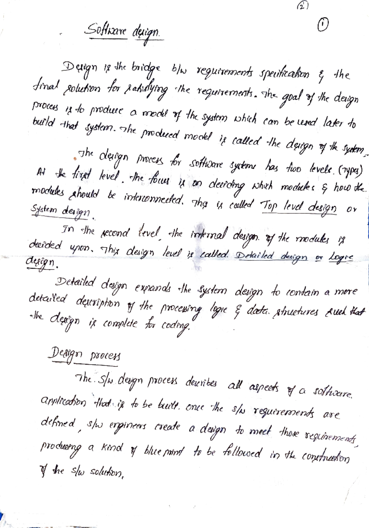 Software Design - Lecture Notes 1: Key Principles and Concepts - Studocu