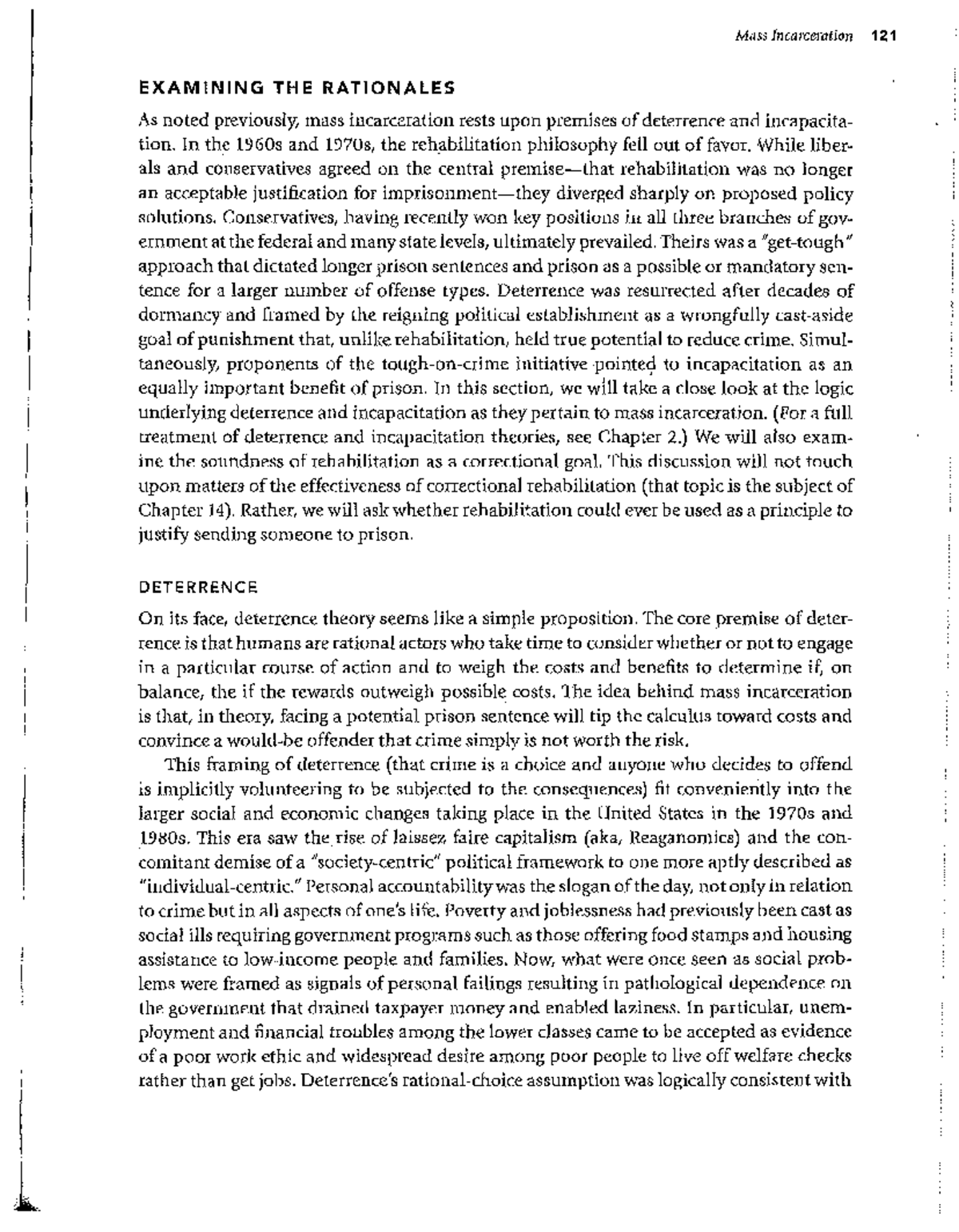 Mass Incarceration: Examining Deterrence and Incapacitation Theories ...