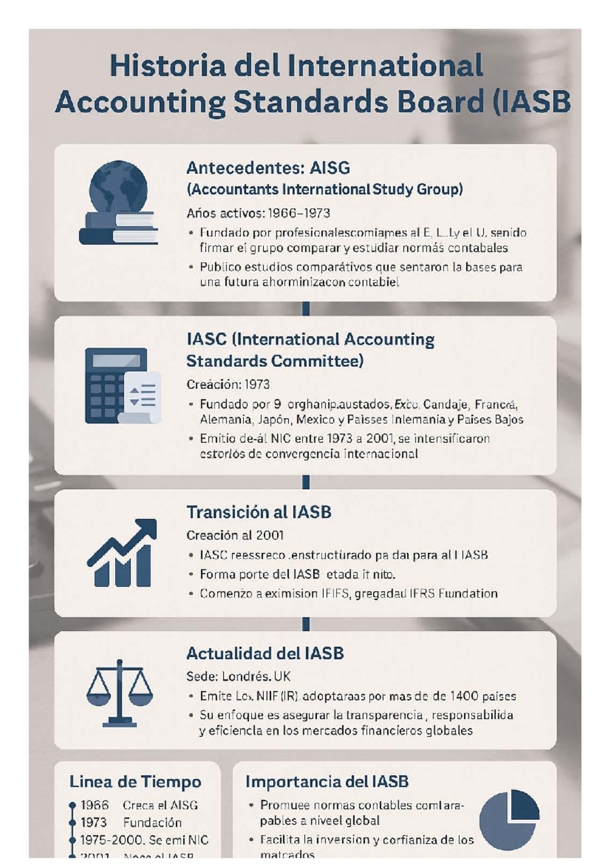 Historia del IASB: Evolución y Normas Contables (Infografía) - Studocu