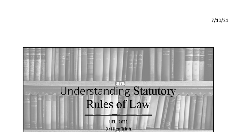 2 Understanding Statutory Rules of Law - Understanding Statutory Rules ...