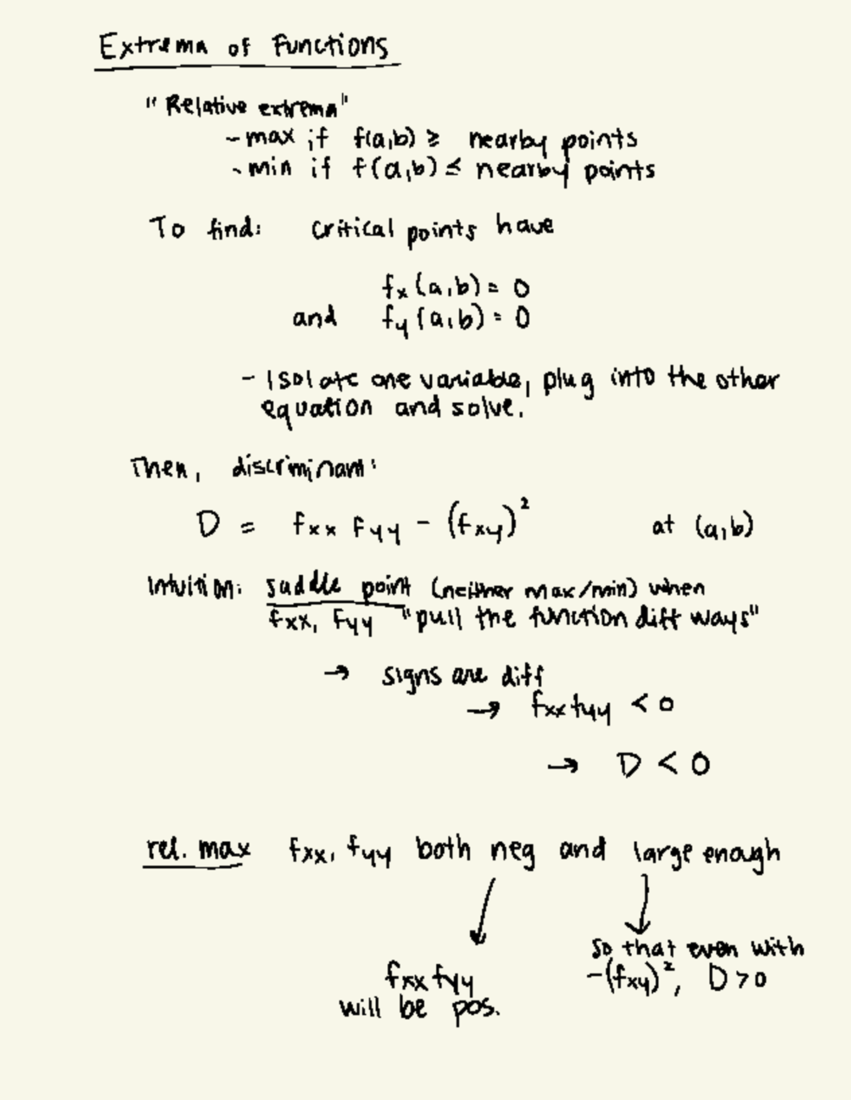 Double Integrals Notes for Calculus Course (MATH 201) - Studocu