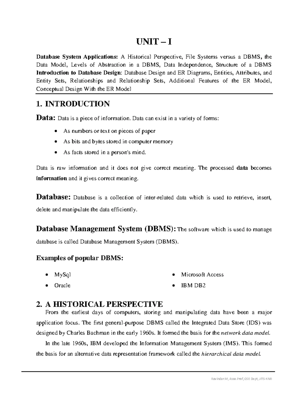 DBMS R18 UNIT 3 SQL Queries and Constraints Overview Notes - Studocu