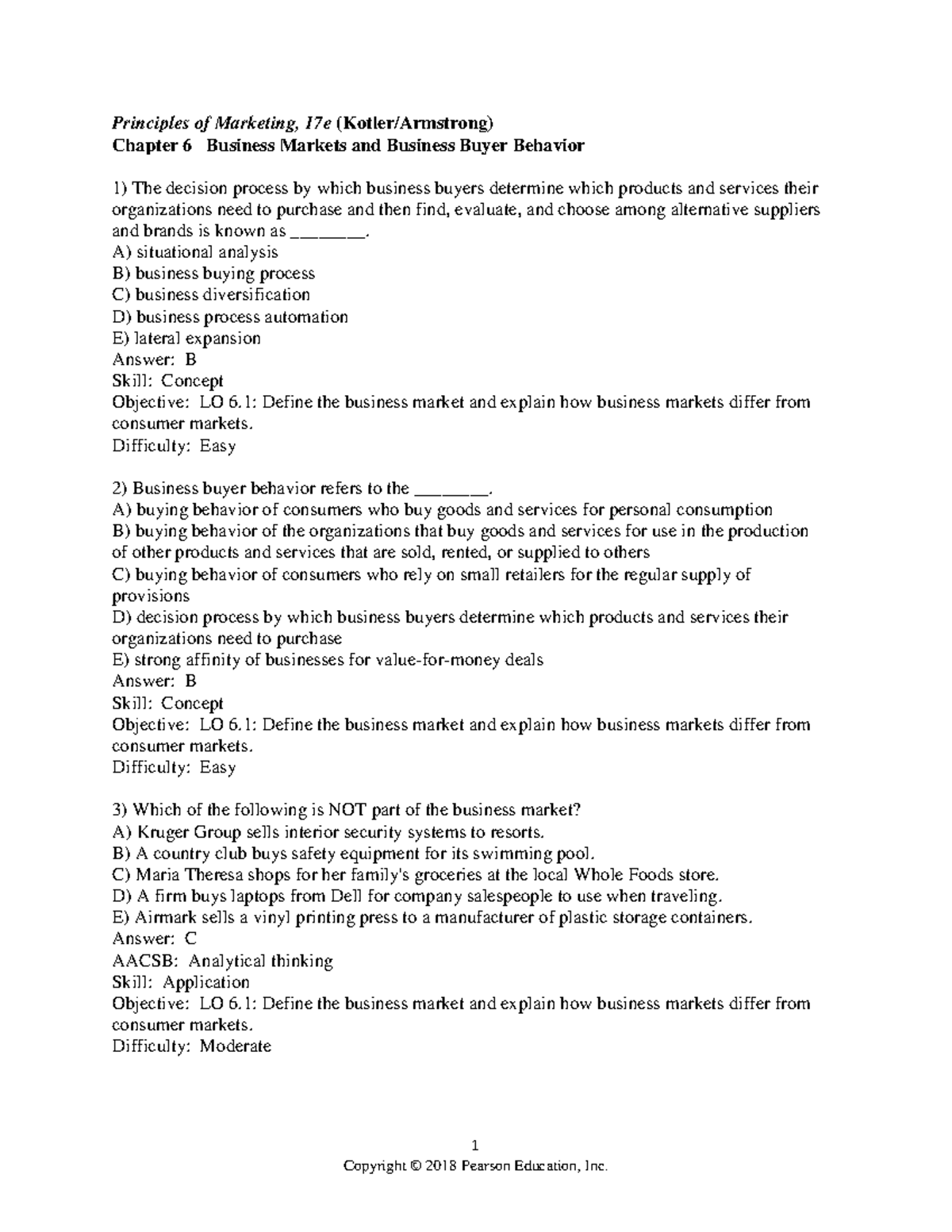 Chapter 6 - Principles of Marketing - Principle of Marketing (MKR 211 ...