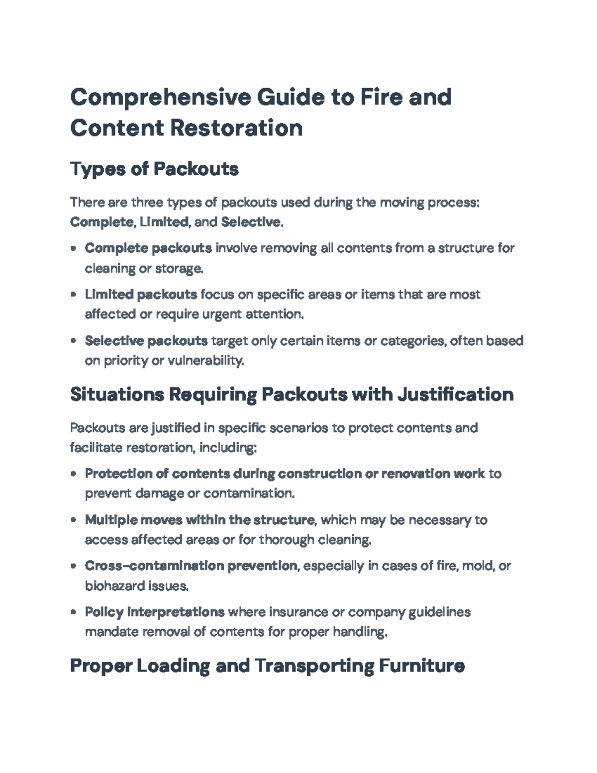 Comprehensive Guide to Fire & Content Restoration Techniques - Studocu