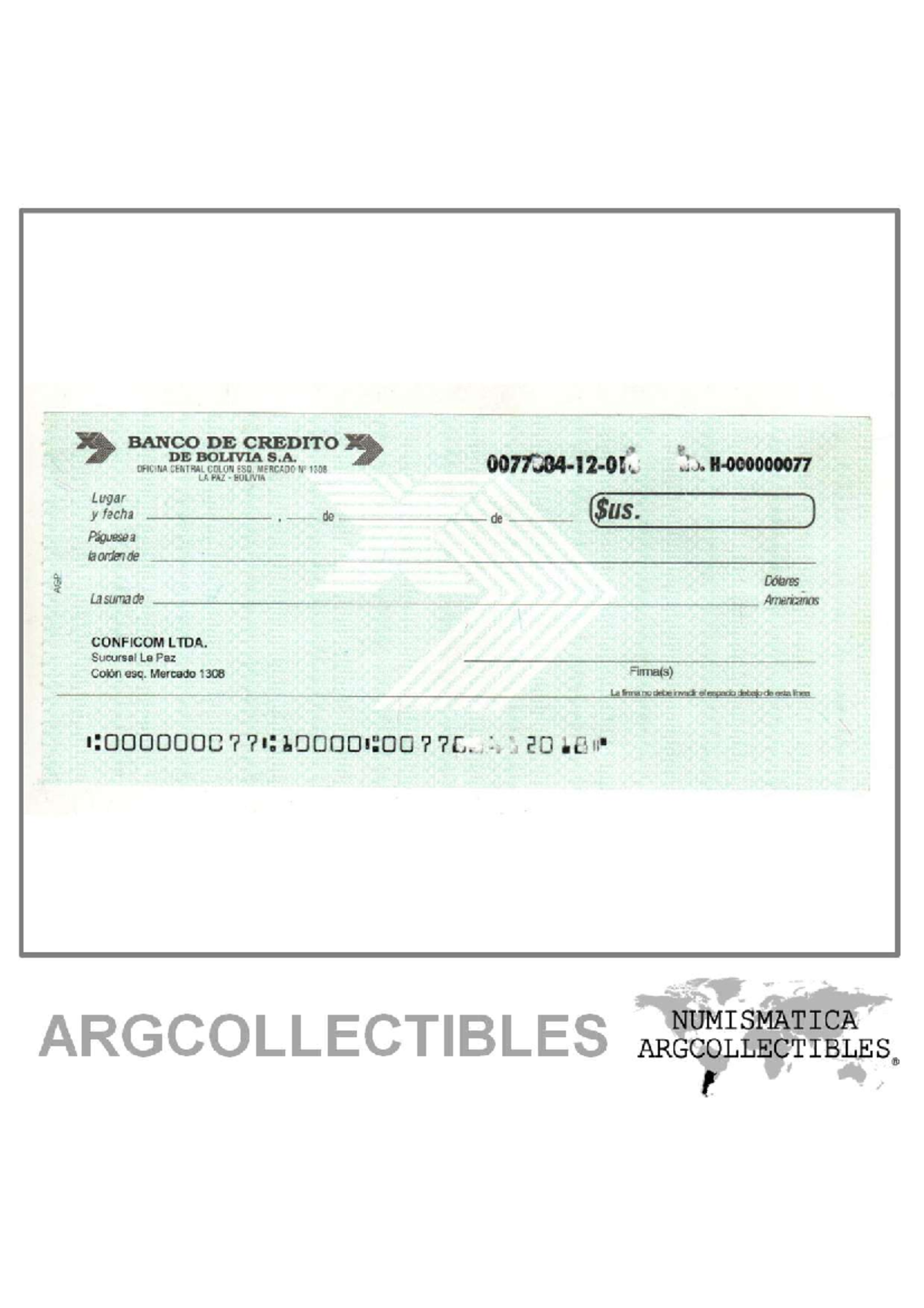 Cheque - Contabilidad de Costos - BANCO DE CREDITO DE BOLIVIA S ...