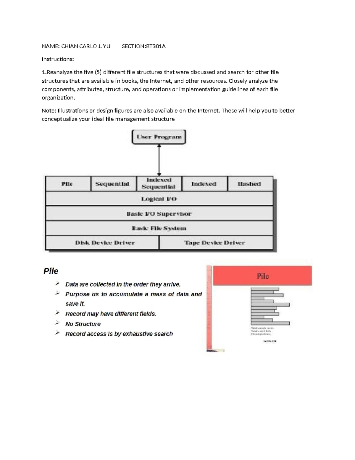 BT301A: File Organization Structures & Design Proposal - Studocu