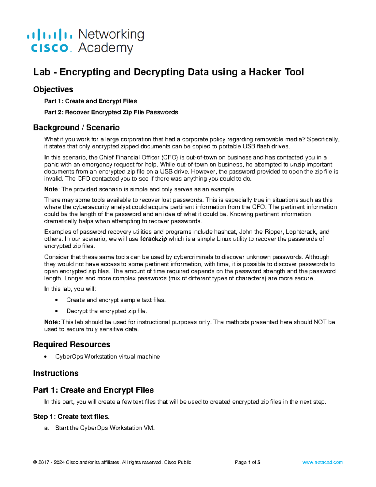 21.2.11 Lab - Data Encryption & Decryption Using Hacker Tools - Studocu