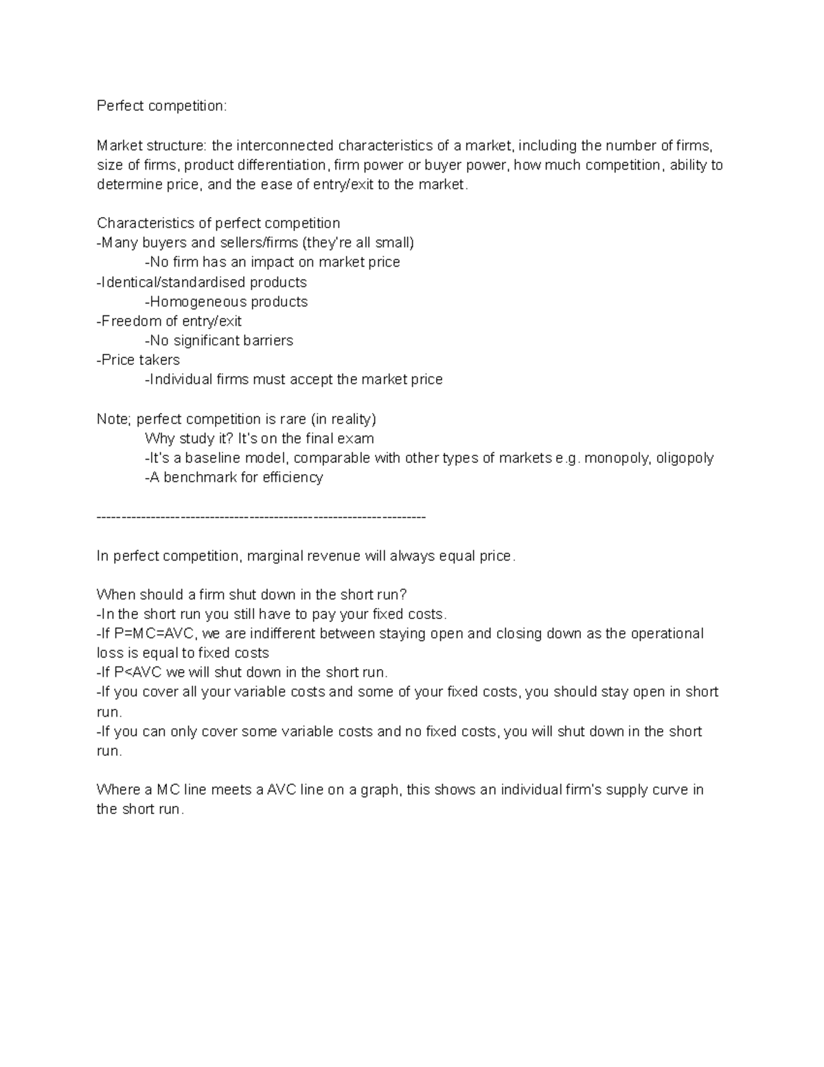 Lecture 6: Understanding Perfect Competition and its Characteristics ...