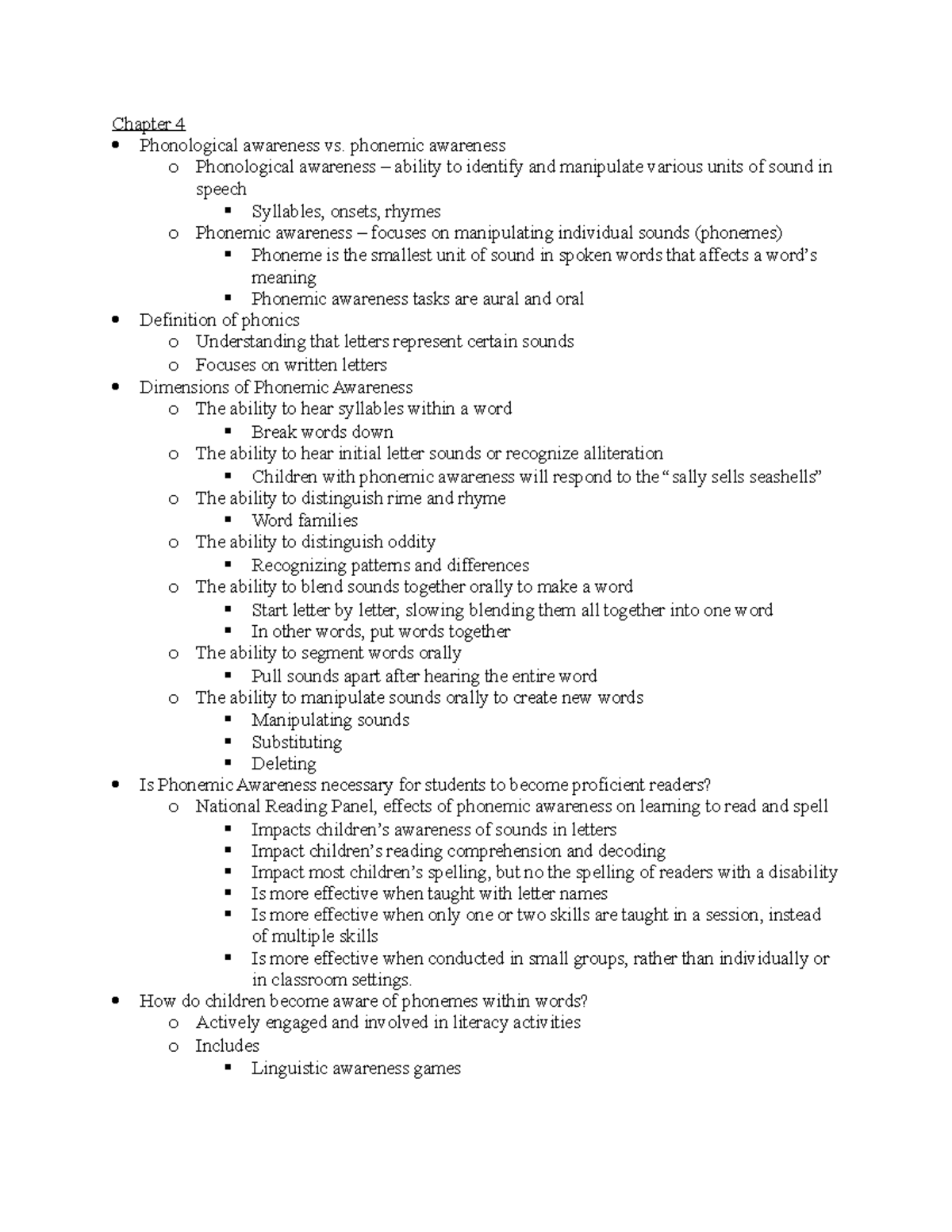 Quiz 3 Summary Literacy Assessment and Intervention for Classroom