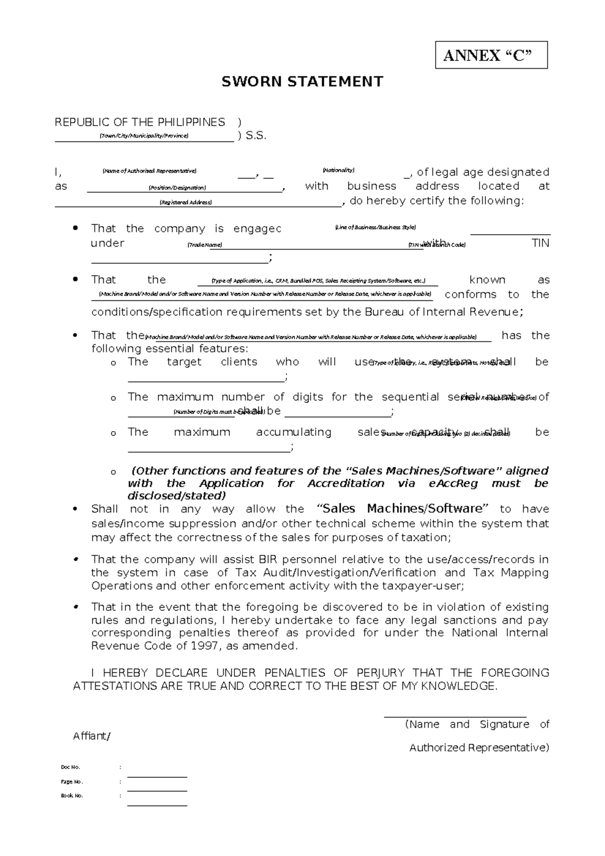 rmo-24-2023-annex-c-sworn-statement-for-bir-compliance-studocu