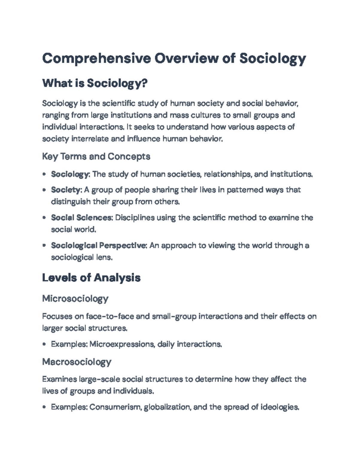 Sociology 101: Comprehensive Overview and Key Concepts in Sociology ...