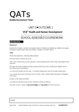 Health and Human Development - Grade: 12 - Victorian Certificate of ...
