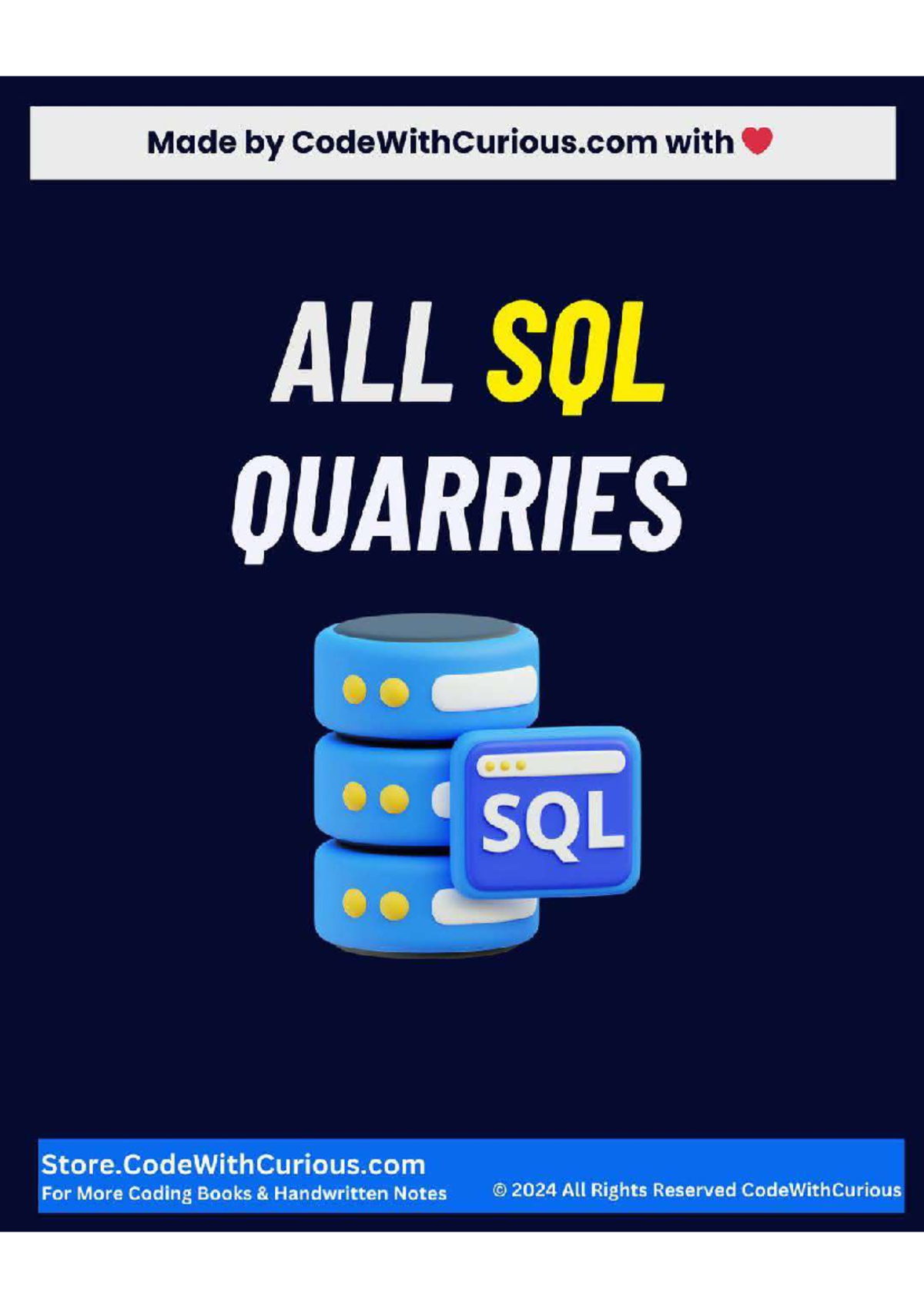 SQL Queries Cheat Sheet - CodeWithCurious 2024 - Studocu