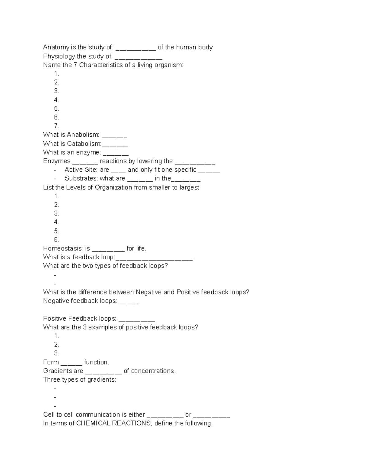 Final Exam Study Guide for Anatomy and Physiology (ANP 101) - Studocu