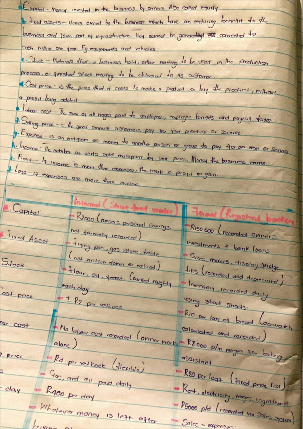 Acc - Notes on Capital Investment and Business Expenses - Studocu