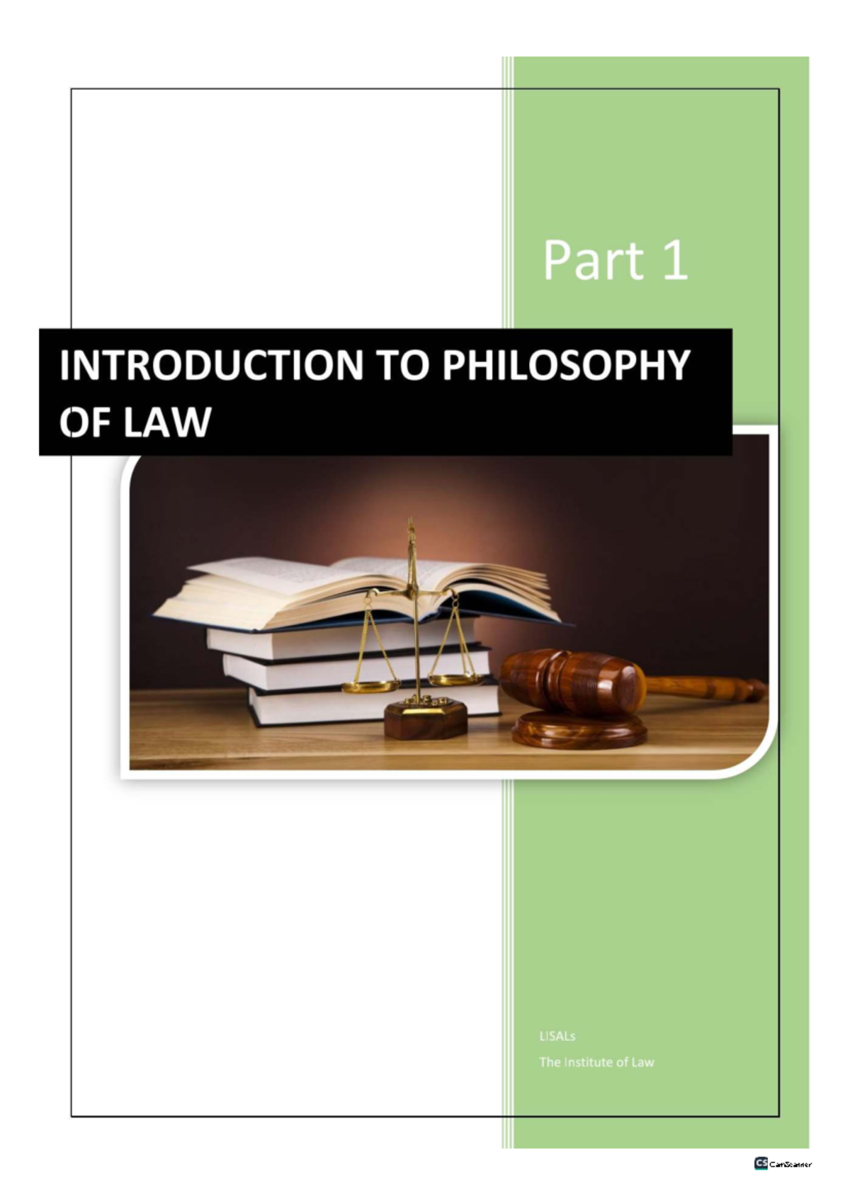 CS 101: Introduction to Philosophy of Law - Key Concepts and History ...