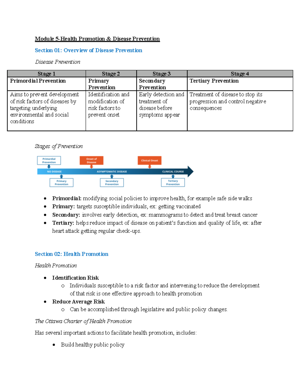 Module 5: Health Promotion & Disease Prevention Overview - Studocu