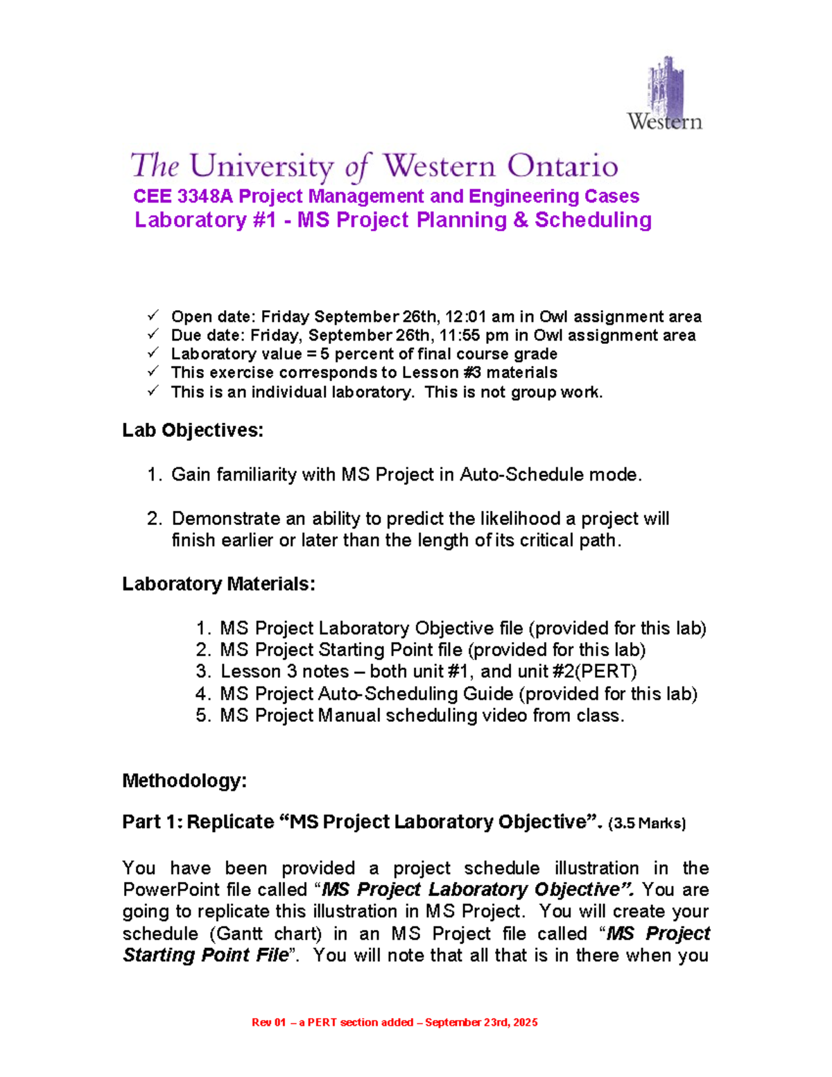 CEE 3348A Lab 1: MS Project Planning & Scheduling Guide - Studocu