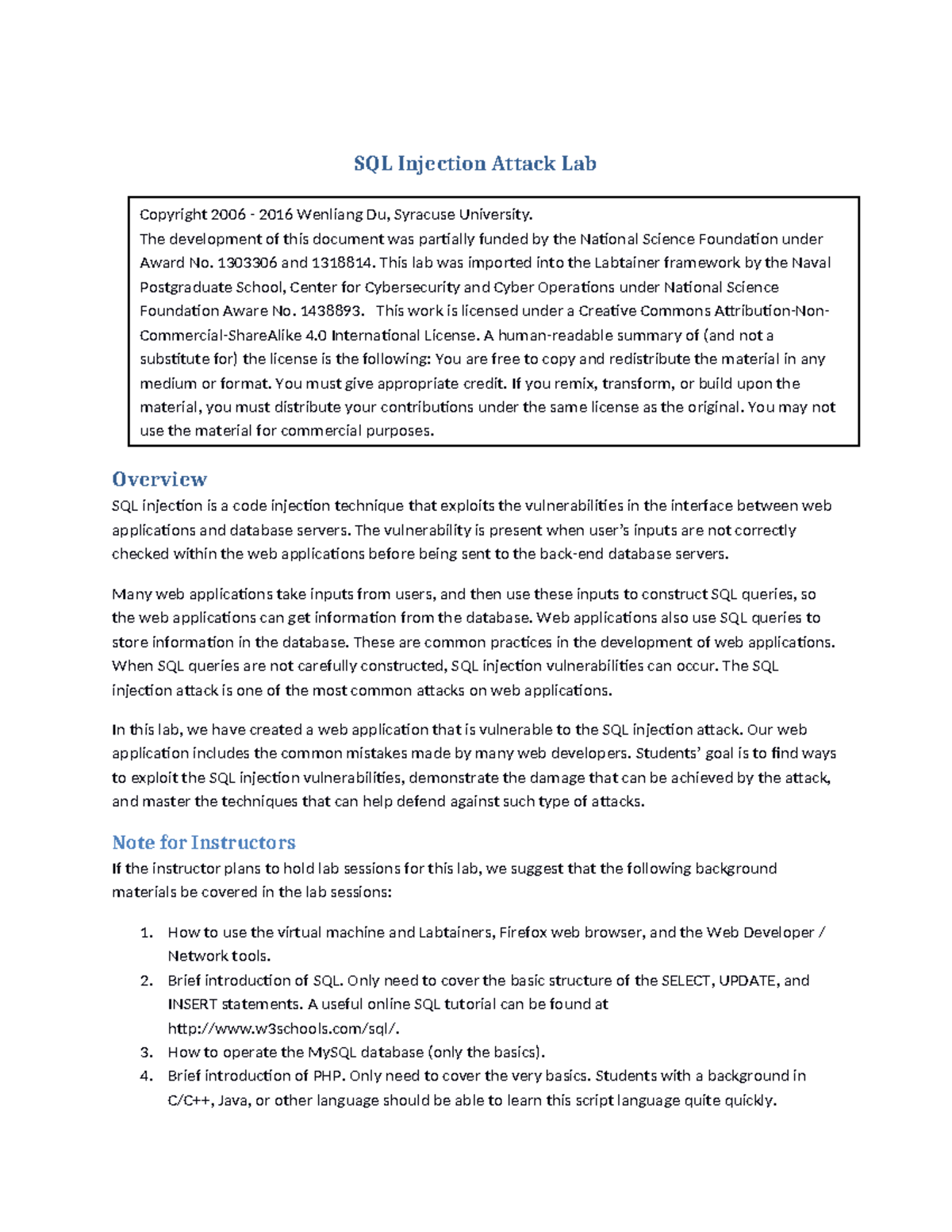 Sql-inject - sql injection - SQL Injection Attack Lab Overview SQL ...