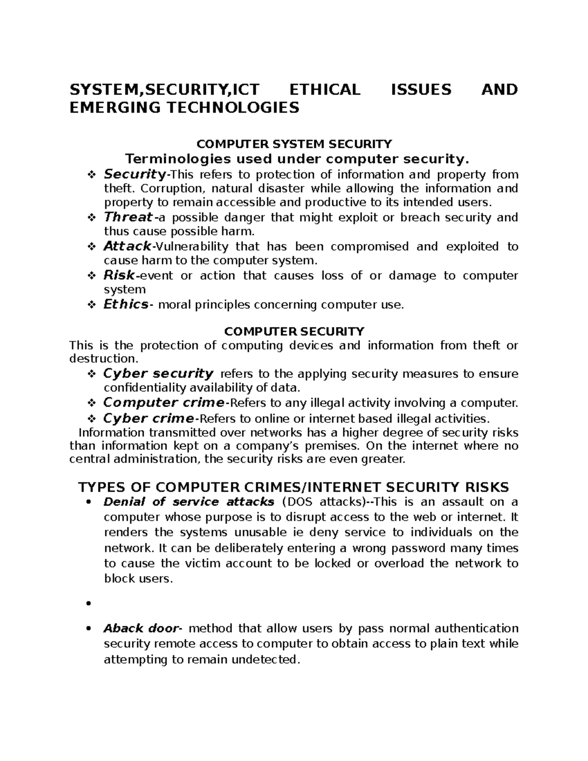 Ethics in ICT: Security Risks and Emerging Tech - Code: Ethics - got ...