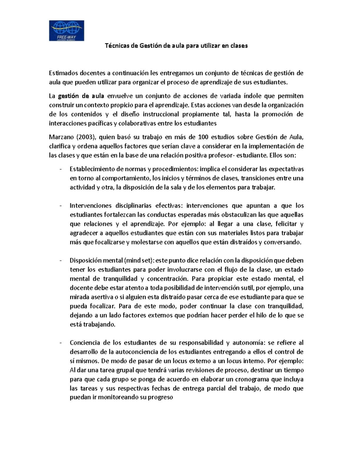 Técnicas de Gestión de Aula para Docentes en Clases Efectivas - Studocu