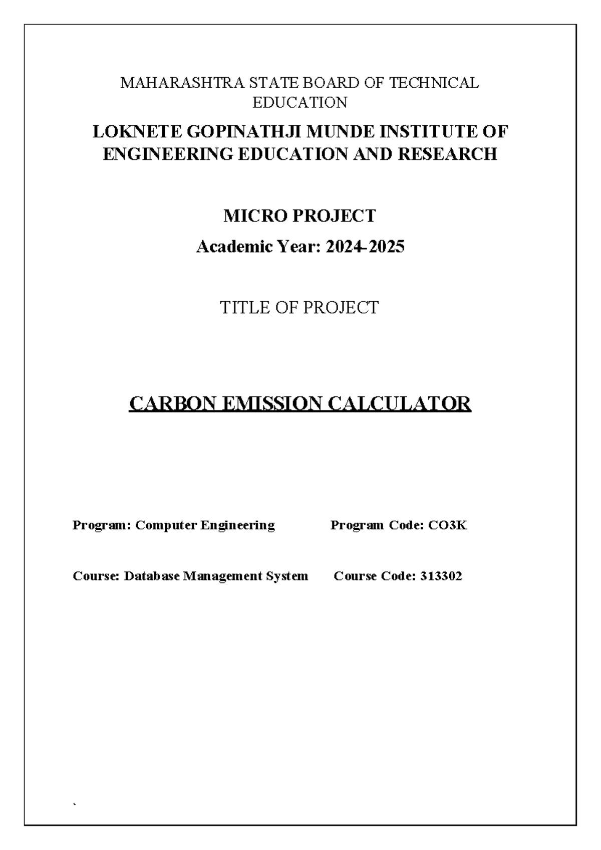 New Complete Micro-Project AJP - Introduction A Student Management ...