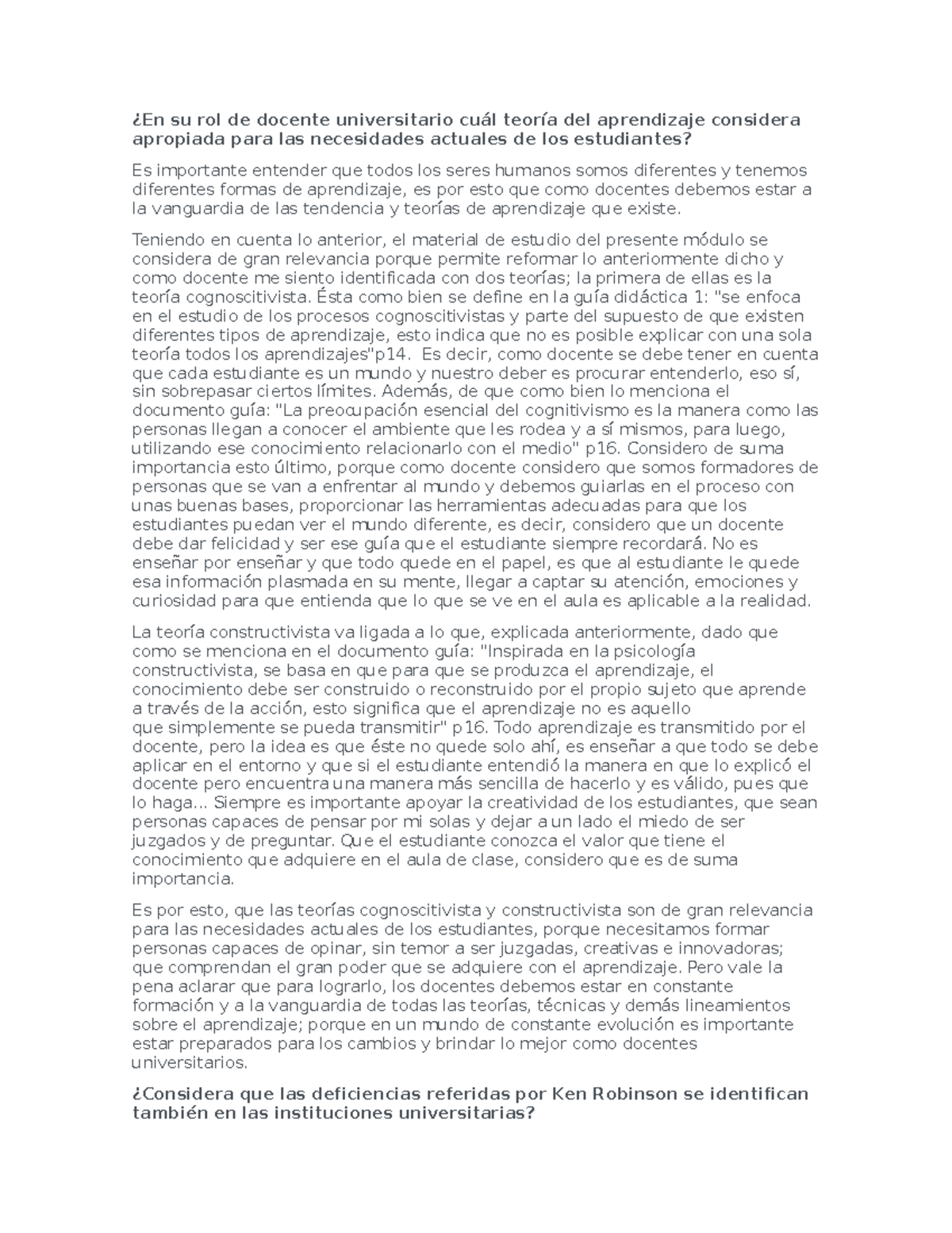 Teorías del Aprendizaje y su Relevancia Actual para Docentes ...