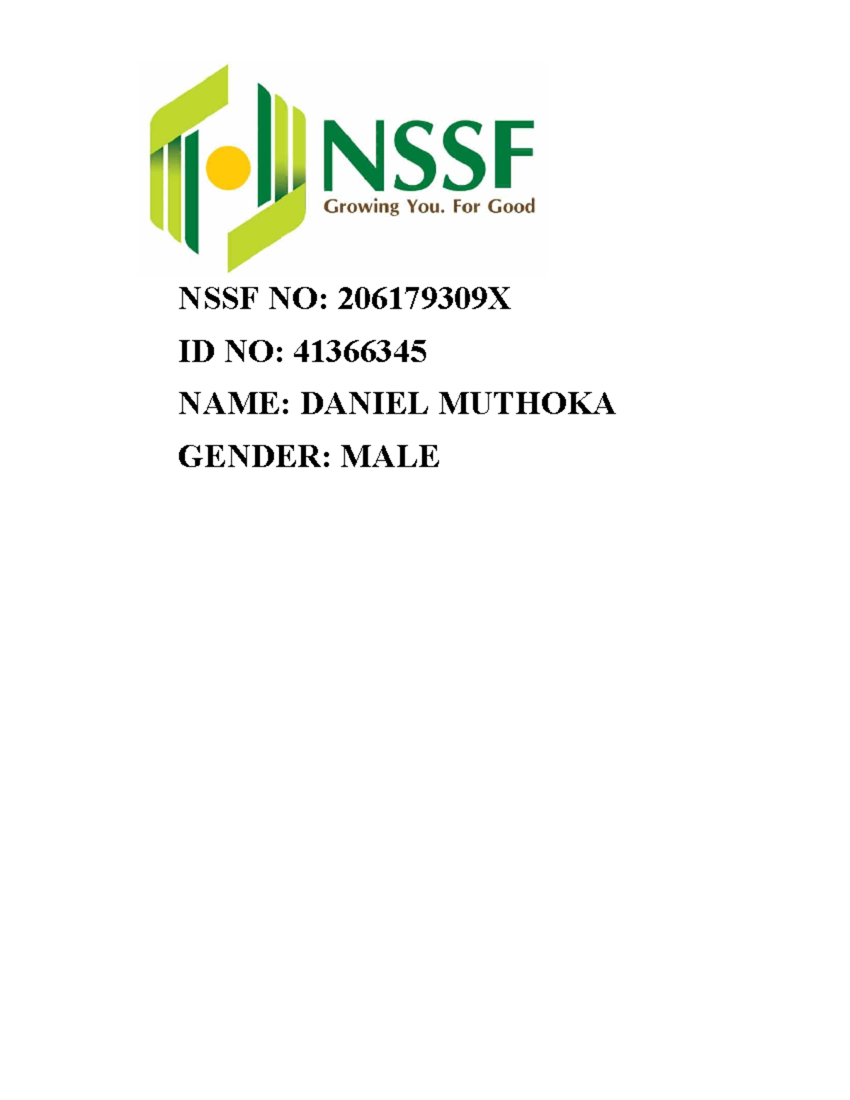 Nssf Template - lecturerus notes and practical - Information ...