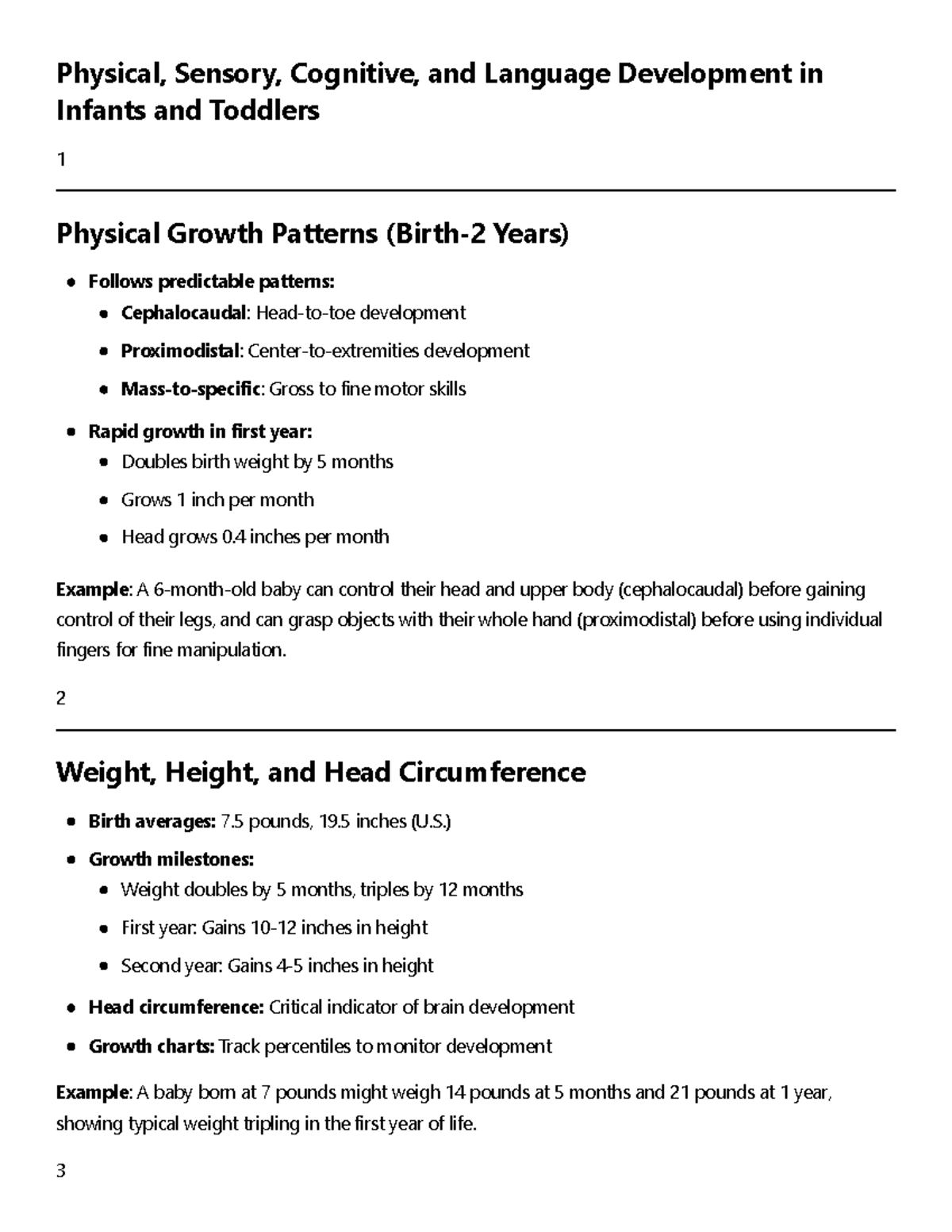 Physical and Cognitive Development in Infants and Toddlers (0-2 Years ...