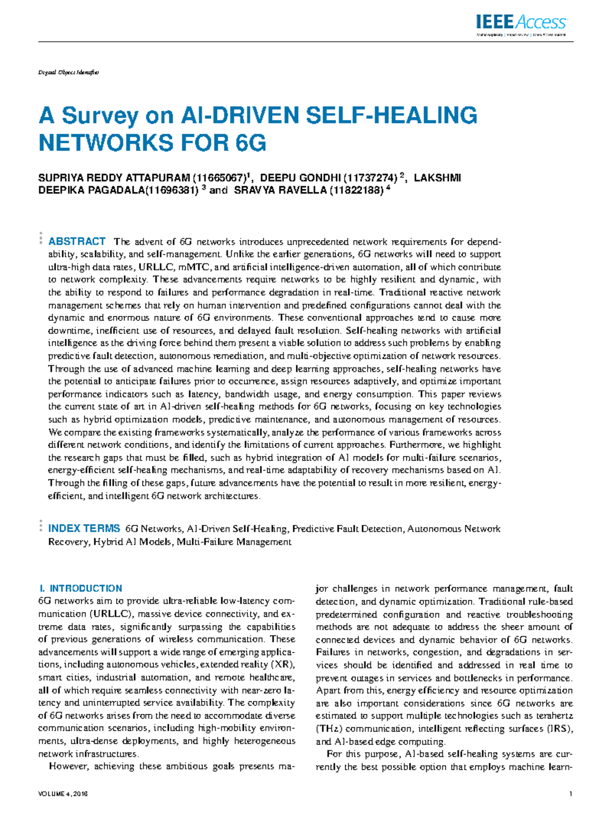 A Survey on AI-Driven Self-Healing Networks for 6G (11665067) - Studocu