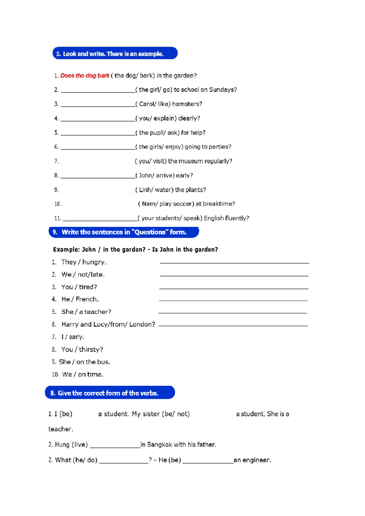 Tiếng Anh 4: Look and Write Exercises for Students - Studocu