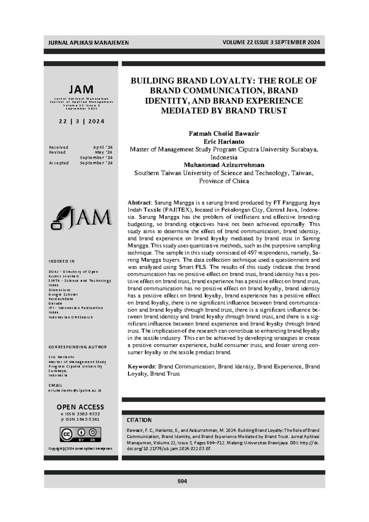 Building Brand Loyalty: The Impact of Communication, Identity, and ...