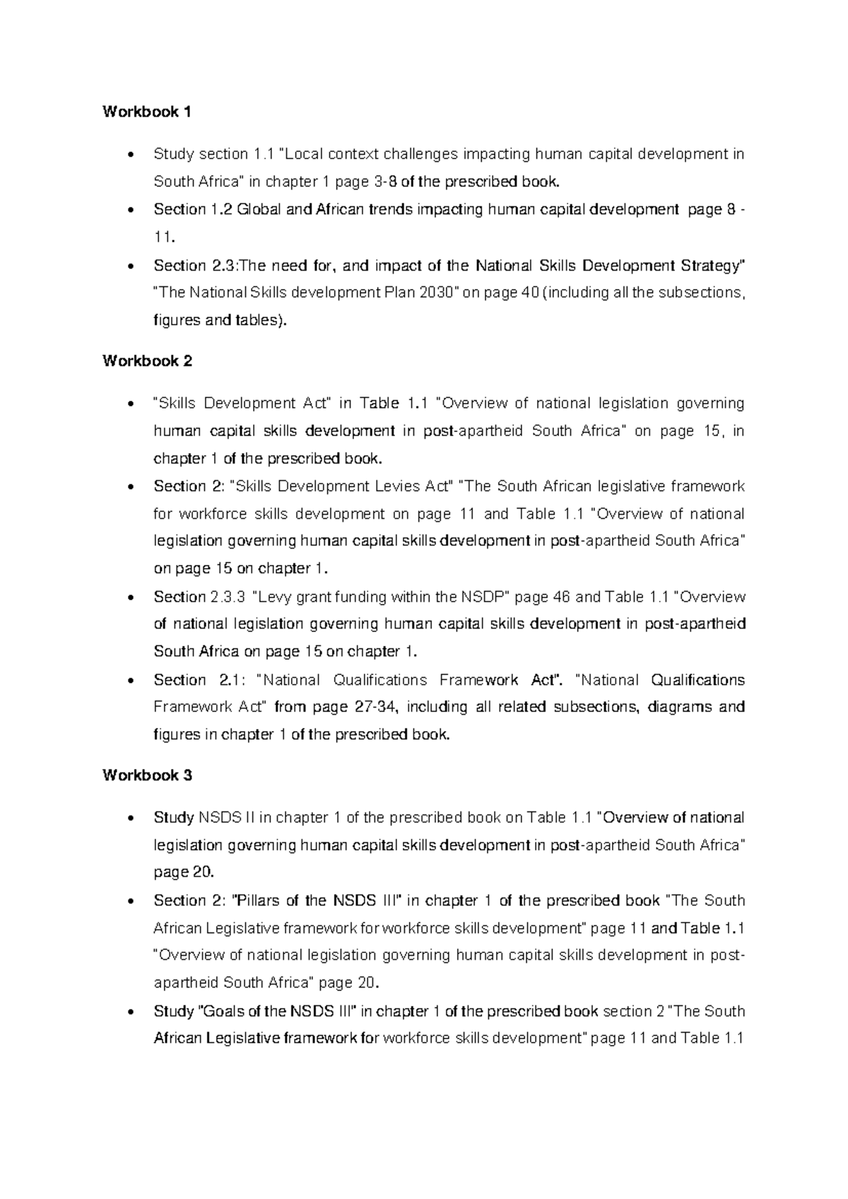 HRD2601 Study Notes: Human Capital Development & Skills Legislation ...