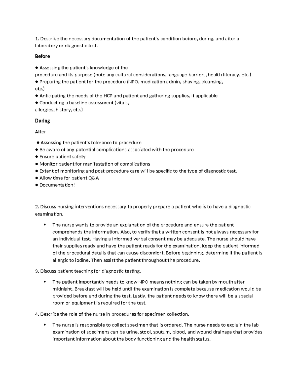 Chapter 23 objetives - notes - Describe the necessary documentation of ...