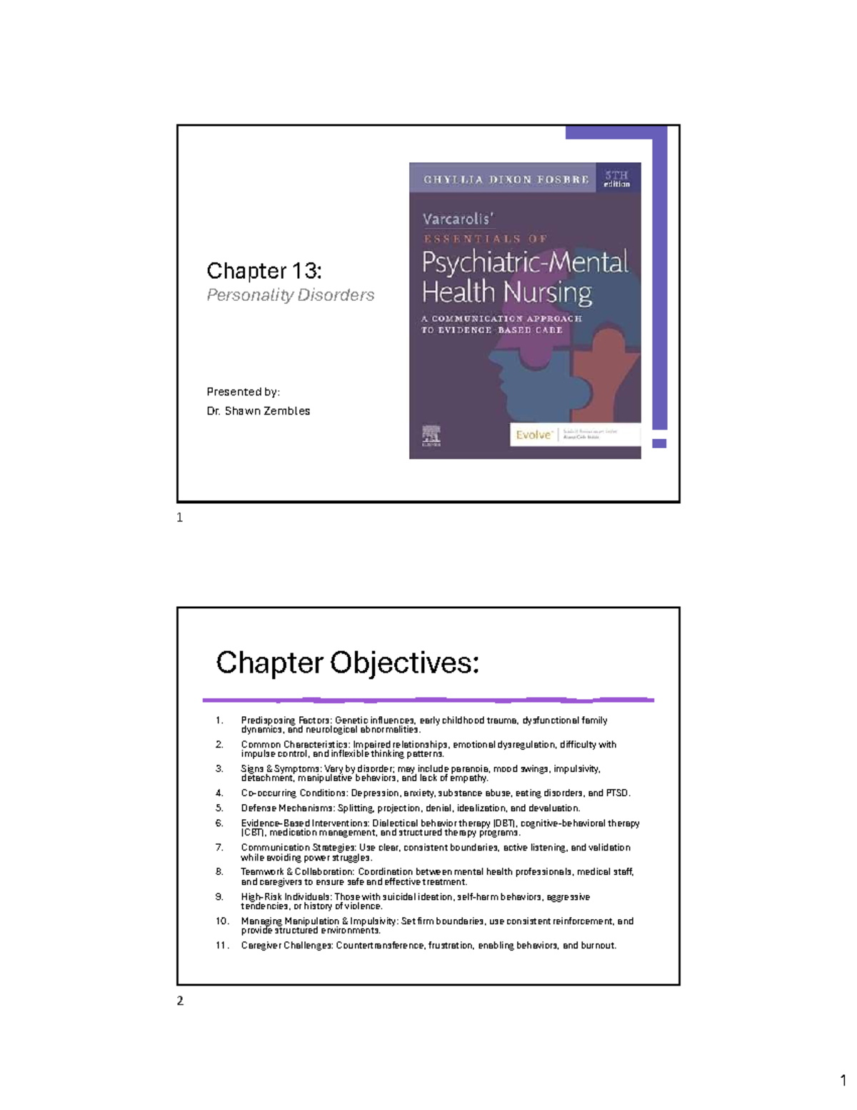 Chapter 13 Lecture Notes on Personality Disorders for Exam - Studocu