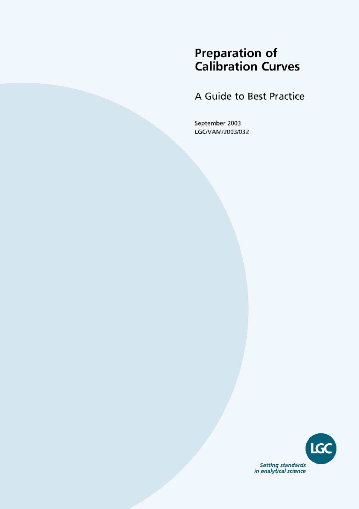 Guide to Best Practices for Calibration Curves (QC 101) - Studocu
