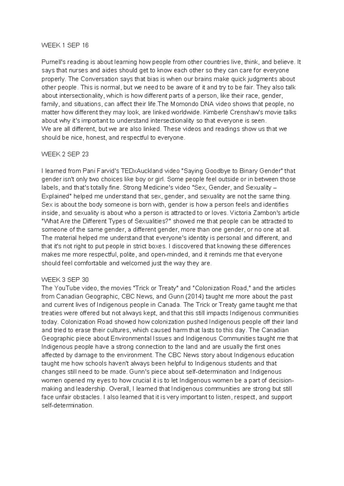 Reflection on EDI and Intersectionality in Society (3580) - Studocu