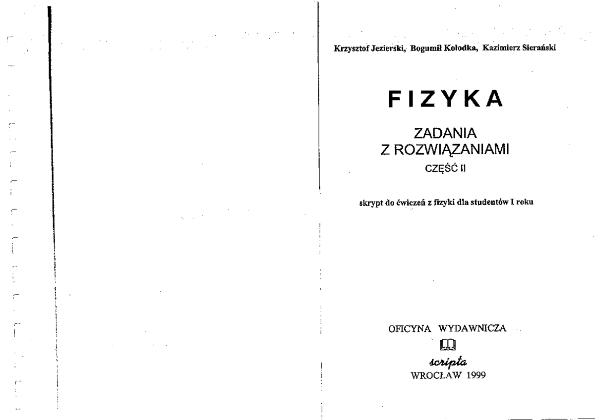 FIZYKA ZADANIA Z ROZWIĄZANIAMI CZ. II (Kolodka) - Termodynamika i Fale