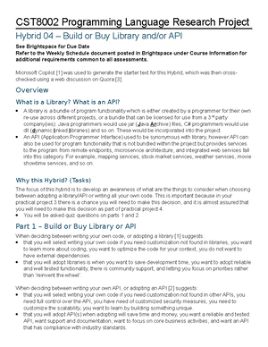 Hybrid Activity 05 Work with Layers or MVC - CST8002 Programming ...