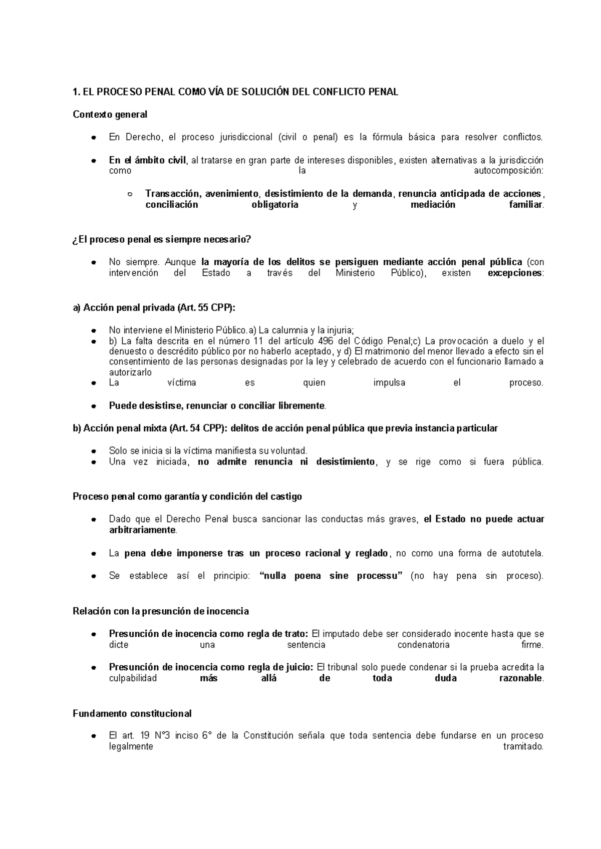 Resumen del Proceso Penal: Claves y Mecanismos (Curso: Proce Penal ...