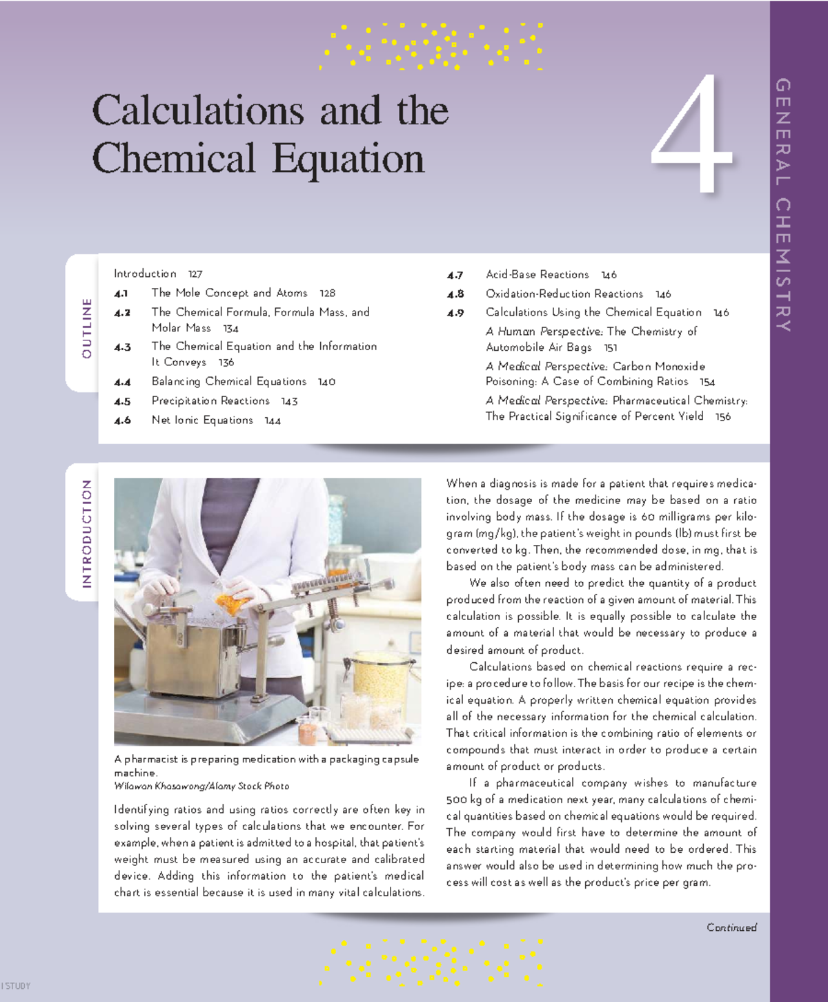 CHEM - Chapter 4: Calculations and Chemical Equations in Biochemistry ...