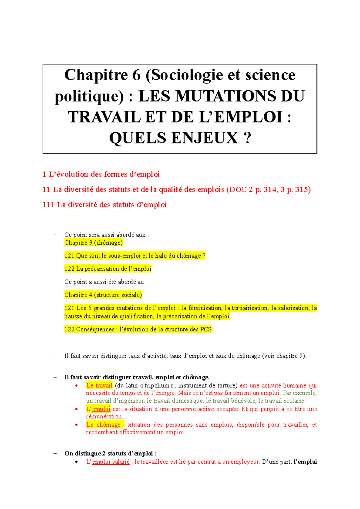 Chapitre 6- les mutations du travail et de l'emploi- quels enjeux-2 ...