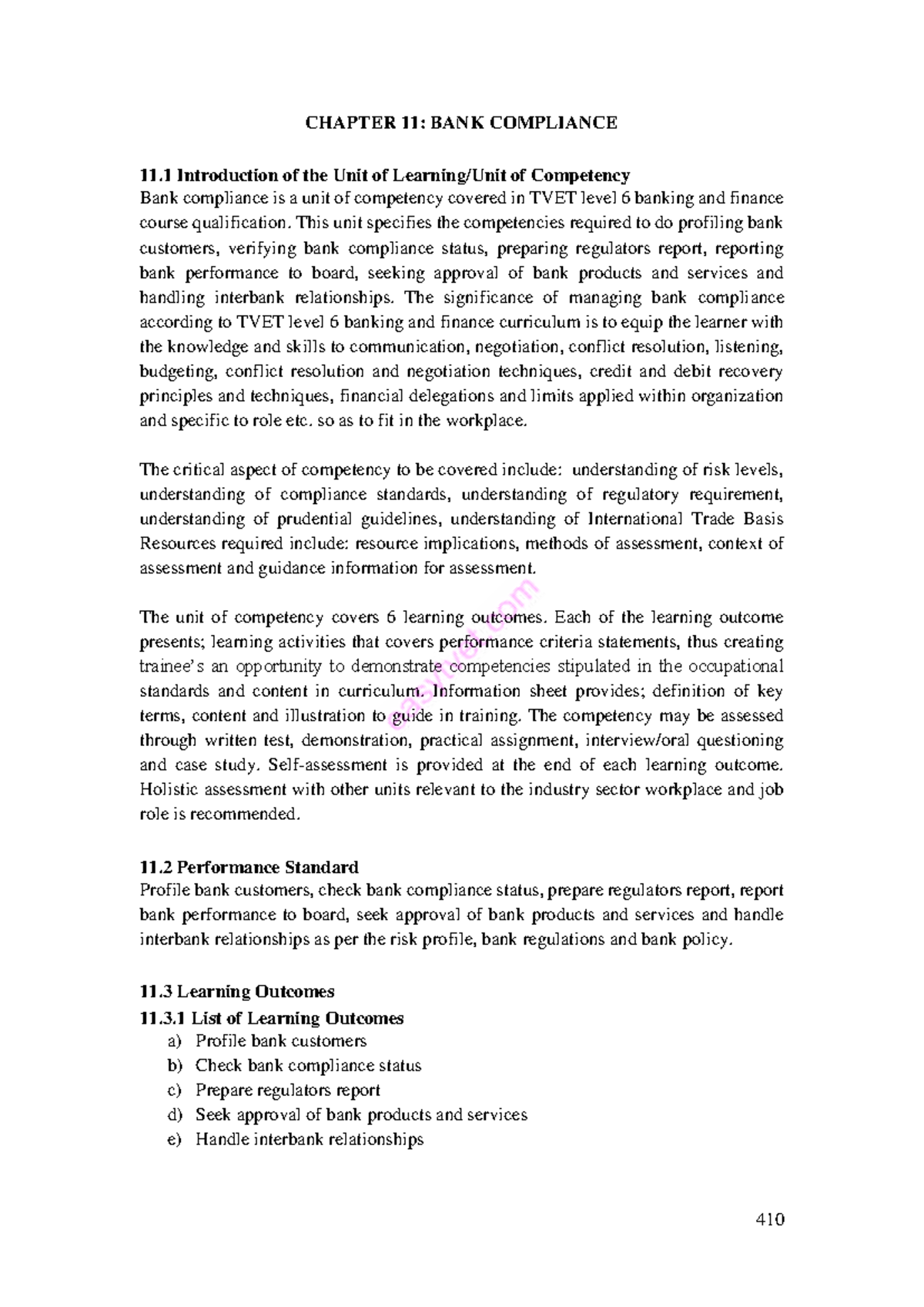 Bank Compliance Notes: Understanding Competencies and Standards (BFIN ...